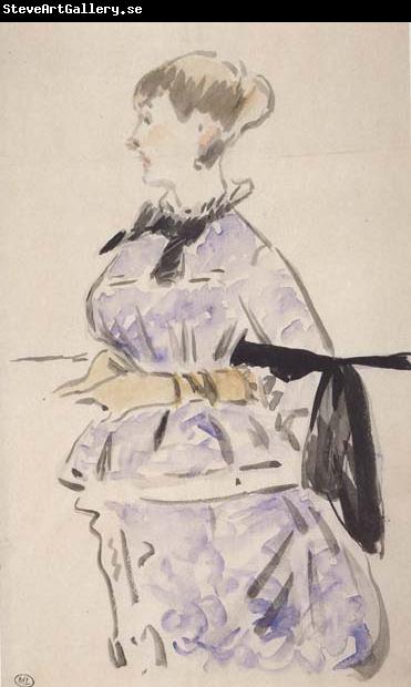 Edouard Manet Portrait d'Isabelle Lemonnier (mk40)